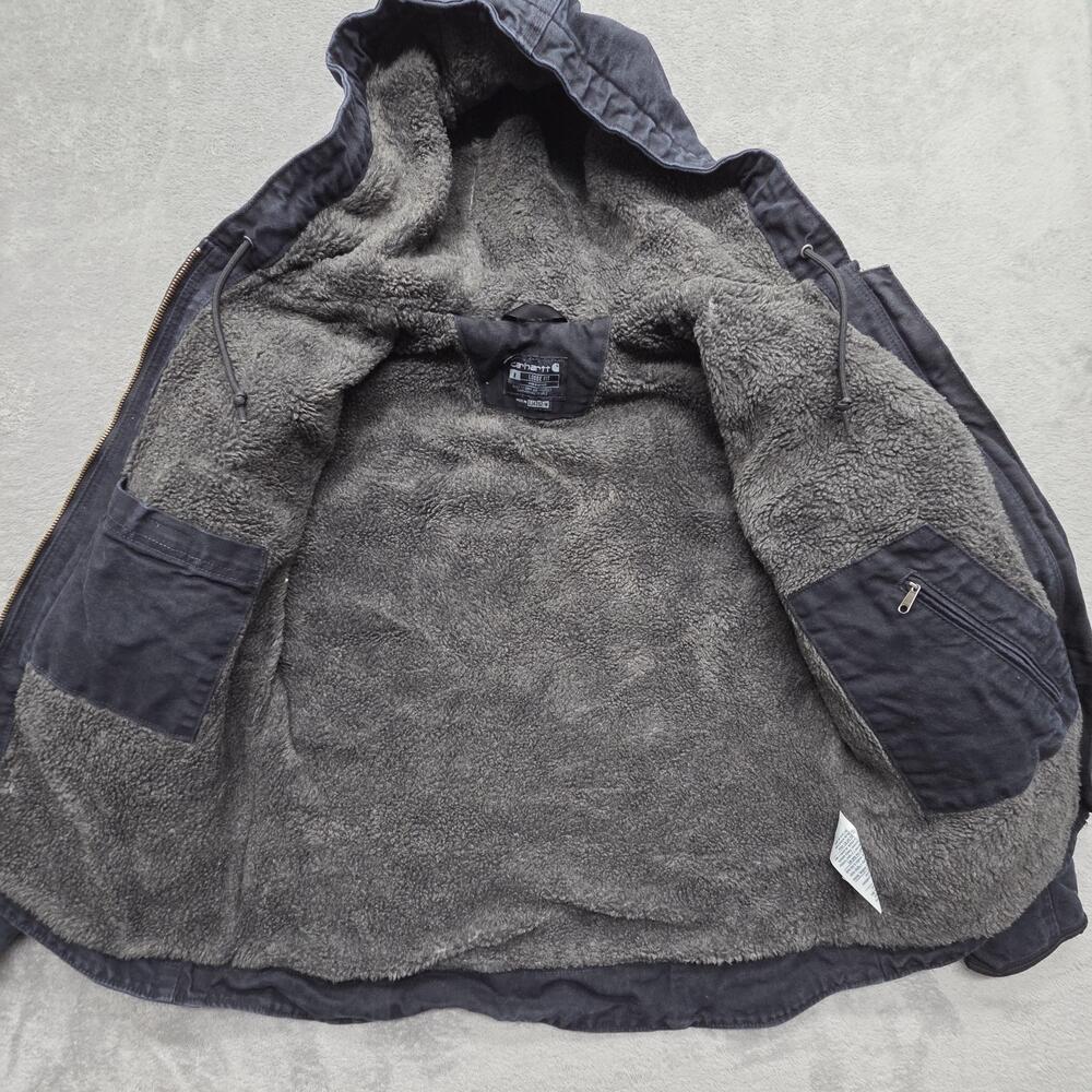 Carhartt Jacket Womens M Black Anorak Hooded Lined Insulated Full Zip OJ4392-W - Picture 2 of 11